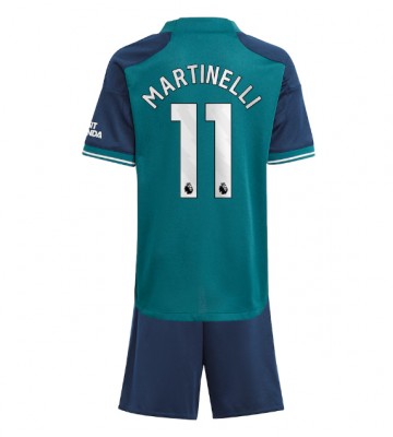 Arsenal Gabriel Martinelli #11 Tredje trøje Børn 2023-24 Kort ærmer (+ korte bukser)